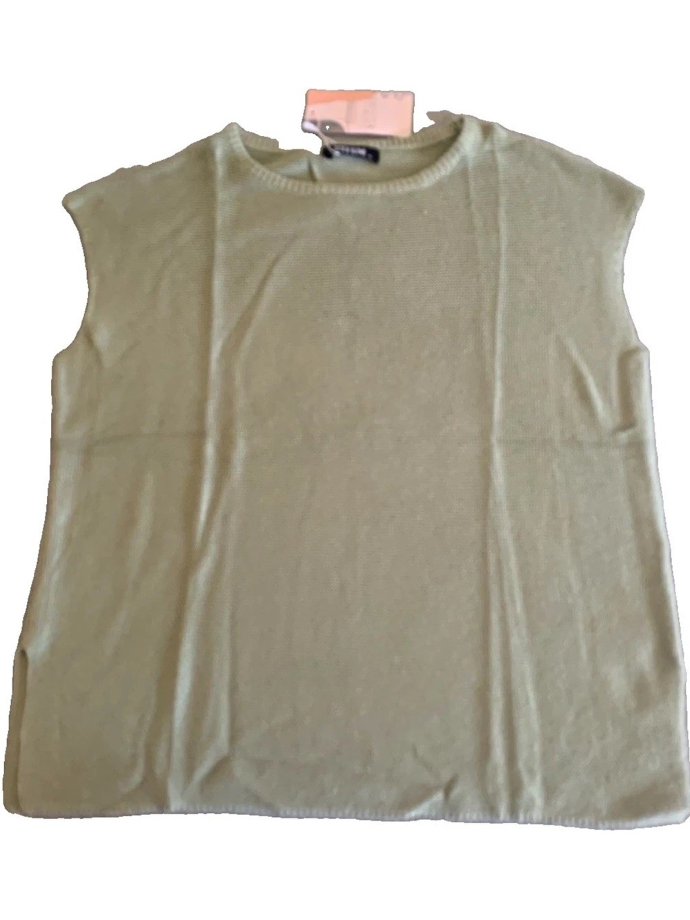 Light Sage Crewneck Sleeveless Knit Tank - Unbranded